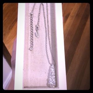 CZ teardrop diamond necklace